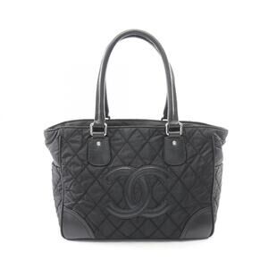 CHANEL Black Leather Tote Bag